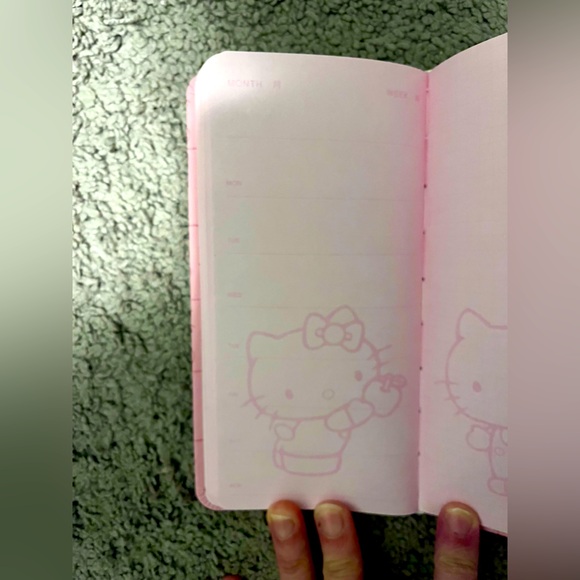 Hello Kitty pink hard cover small planner - Picture 3 of 5
